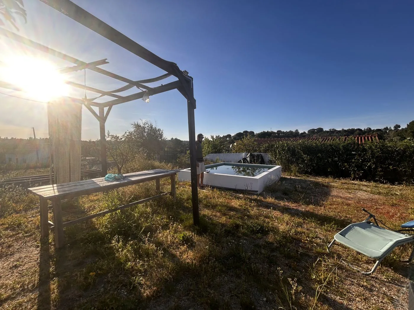 Fim de tarde no jardim — Casa da Barragem, Montargil